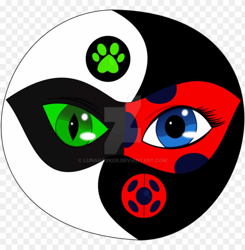 miraculous ladybug yin yang by lunaharker on deviantart - chat noir yin yang miraculous ladybug, miraculous ,ميراكولوس , الدعسوقة , القط الاسود