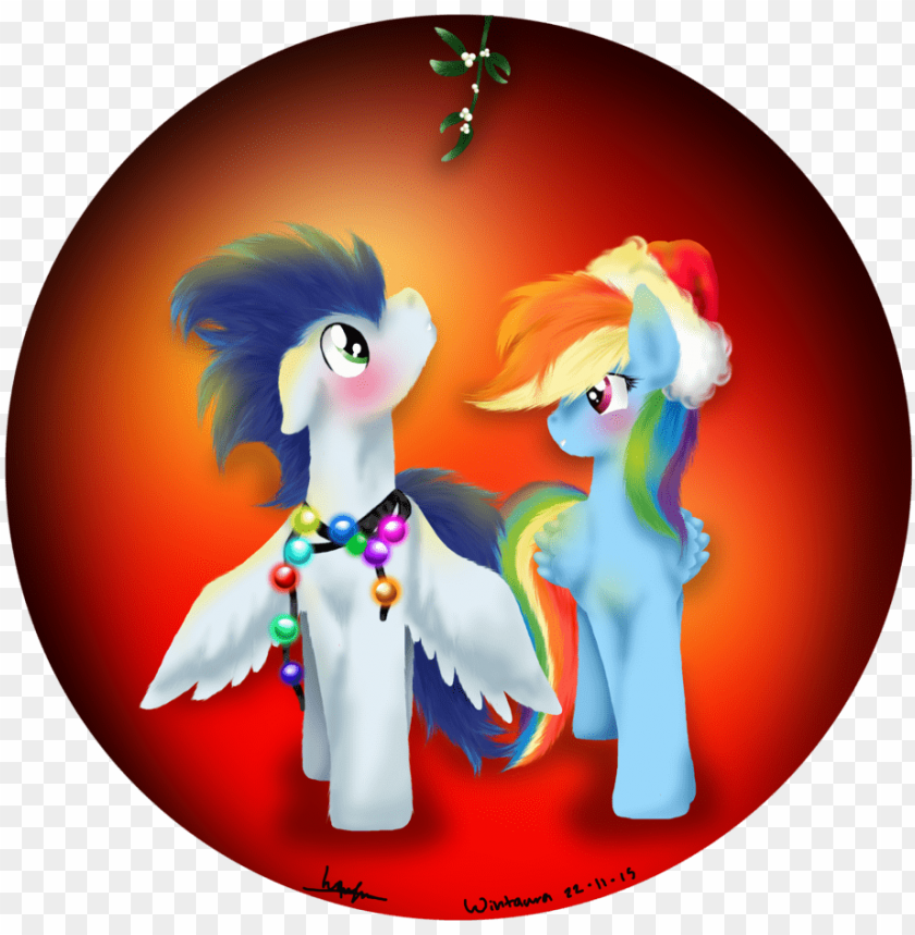 rainbow dash, mistletoe, christmas ornament, christmas present, christmas bow, christmas lights border