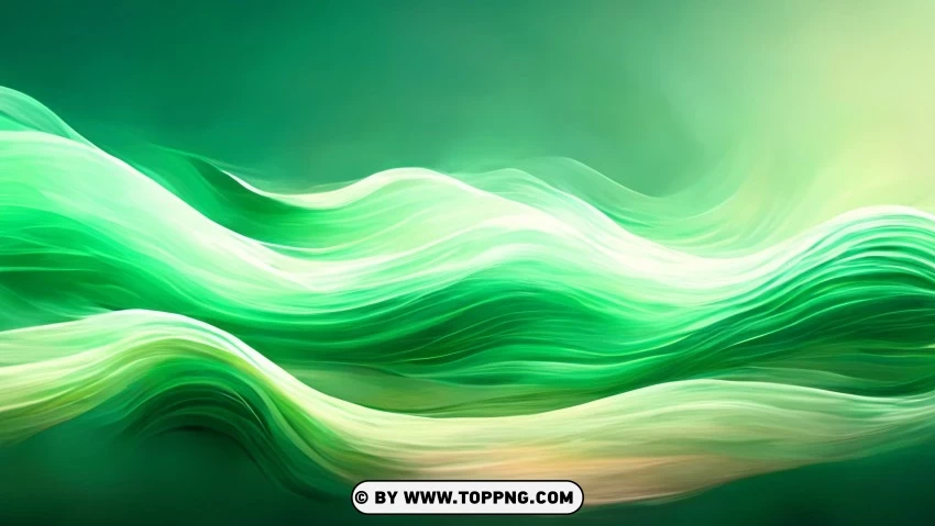 Modern Green Wave Vector PNG Transparent Background