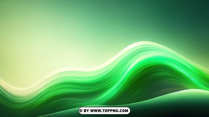 Modern Green Wave Vector Graphic Design PNG Transparent Background