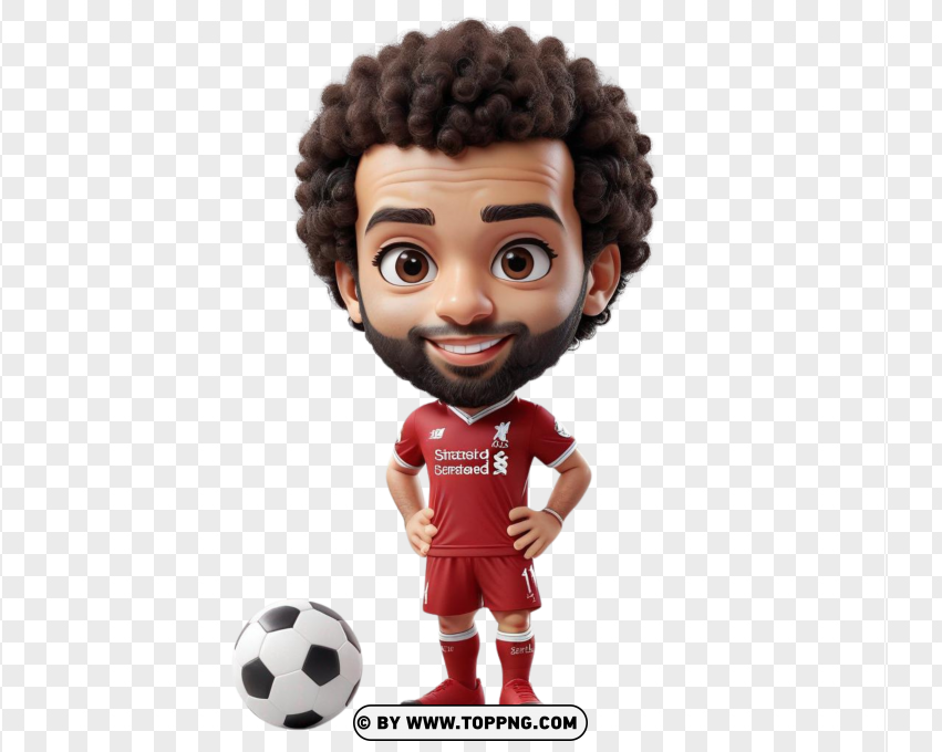 Mohamed Salah Chibi Character PNG Transparent Background