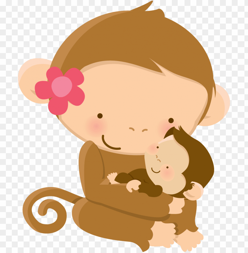 mom baby animalgraphics, baby shower mother's - mom and baby monkey, mother day