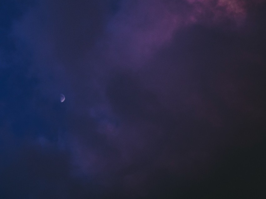 moon, night sky, clouds, celestial phenomenon, atmospheric overlay