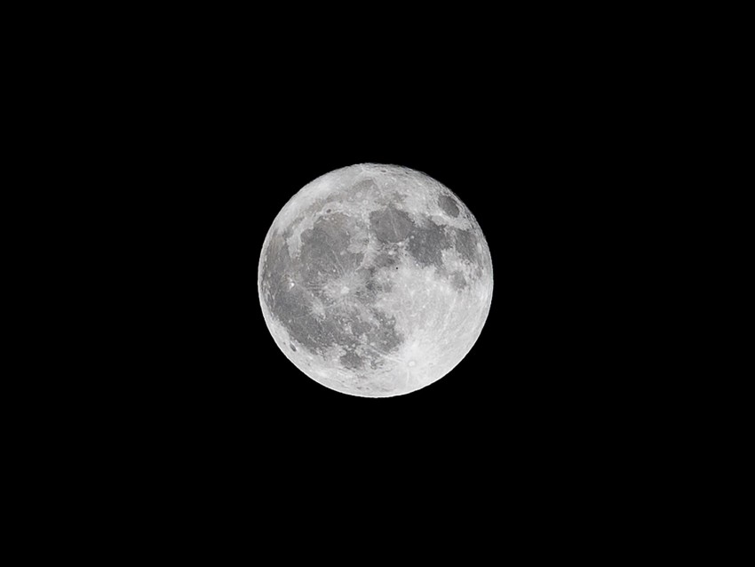 Moon Full Moon Bw Satellite Dark Background