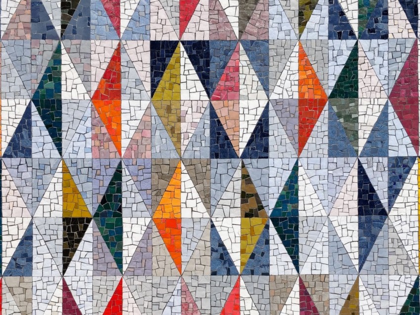 Mosaic Colorful Rhombuses Pattern Geometry Background