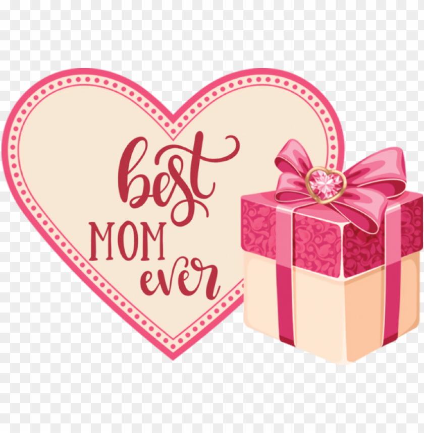 best mom ever, Mother's Day, gift box, pink heart, celebration