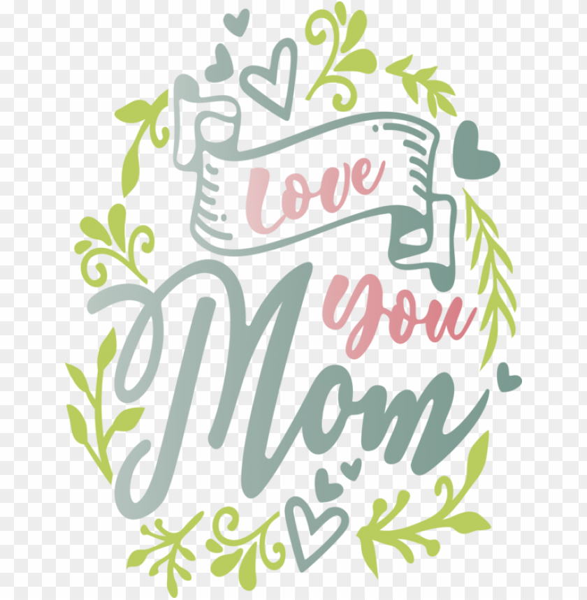 Mothers Day Font Text Plant For Mothers Day Calligraphy For Mothers Day PNG Transparent Background