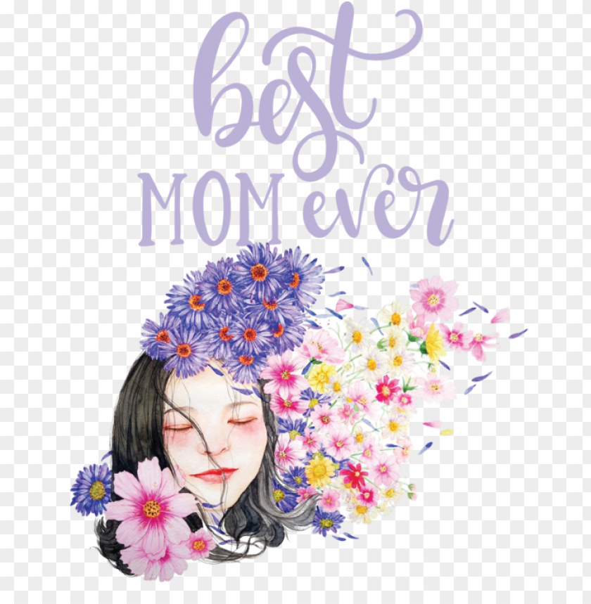 best mom ever, floral design, watercolor illustration, mother's day, family love