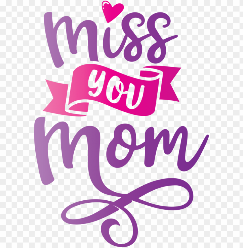 Mothers Day Logo Design Pink M For Miss You Mom For Mothers Day PNG Transparent Background