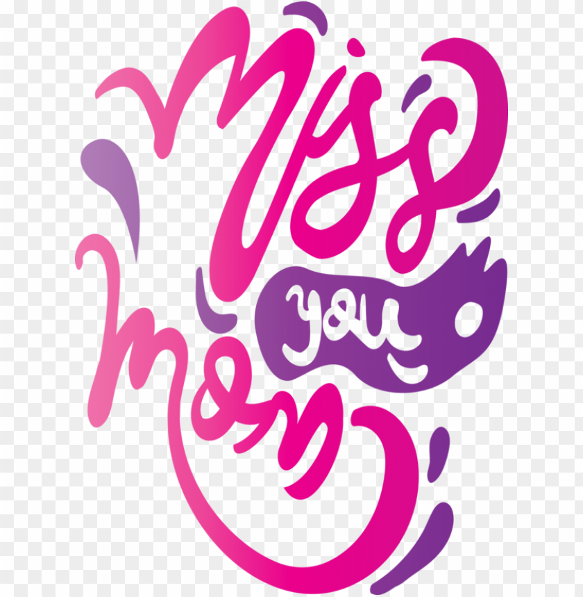 Mothers Day Logo Design Pink M For Miss You Mom For Mothers Day PNG Transparent Background