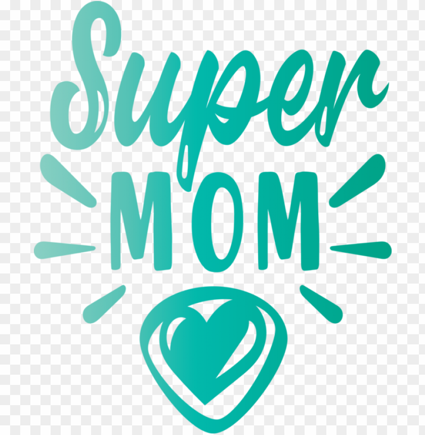 Mothers Day Logo Green Line For Super Mom For Mothers Day PNG Transparent Background