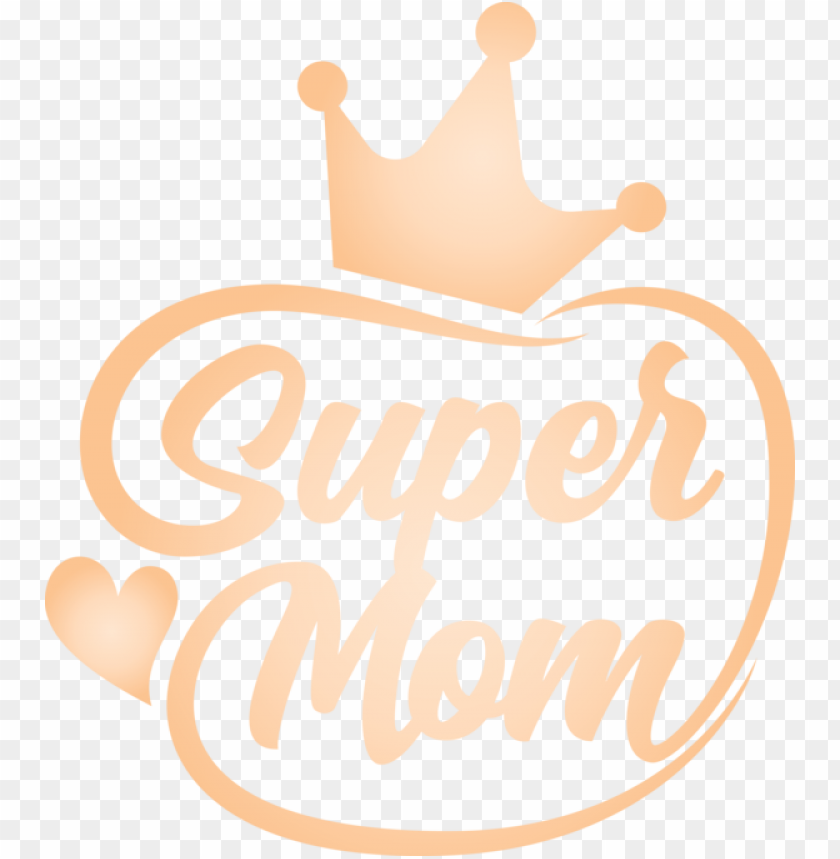 Mothers Day Logo Produce Line For Super Mom For Mothers Day PNG Transparent Background