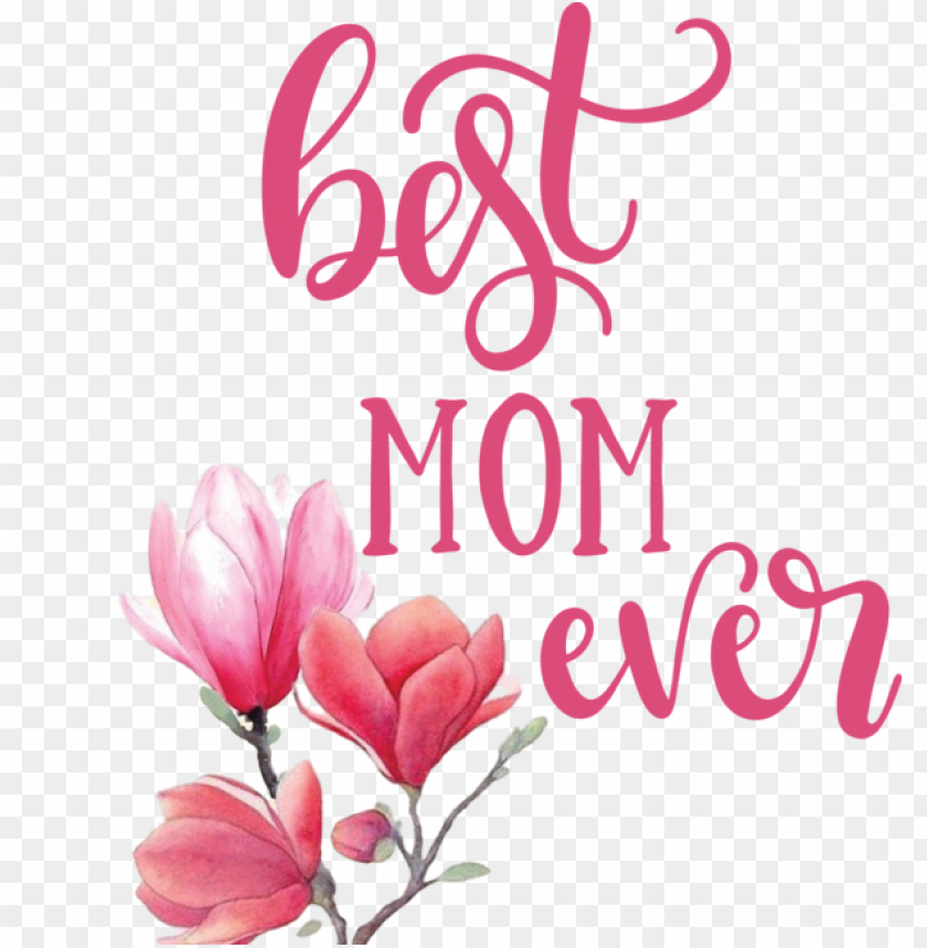 best mom ever, floral design, Mother's Day, greeting card, pink flowers