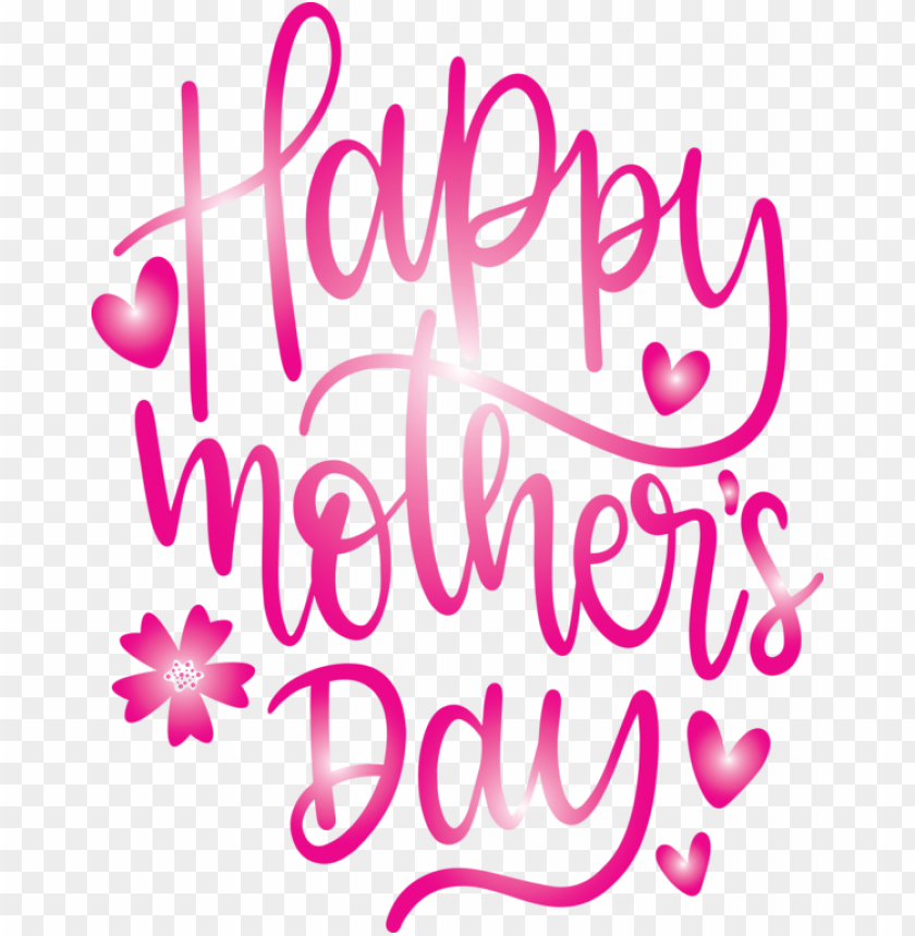 Mothers Day Text Pink Font For Mothers Day Calligraphy For Mothers Day PNG Transparent Background