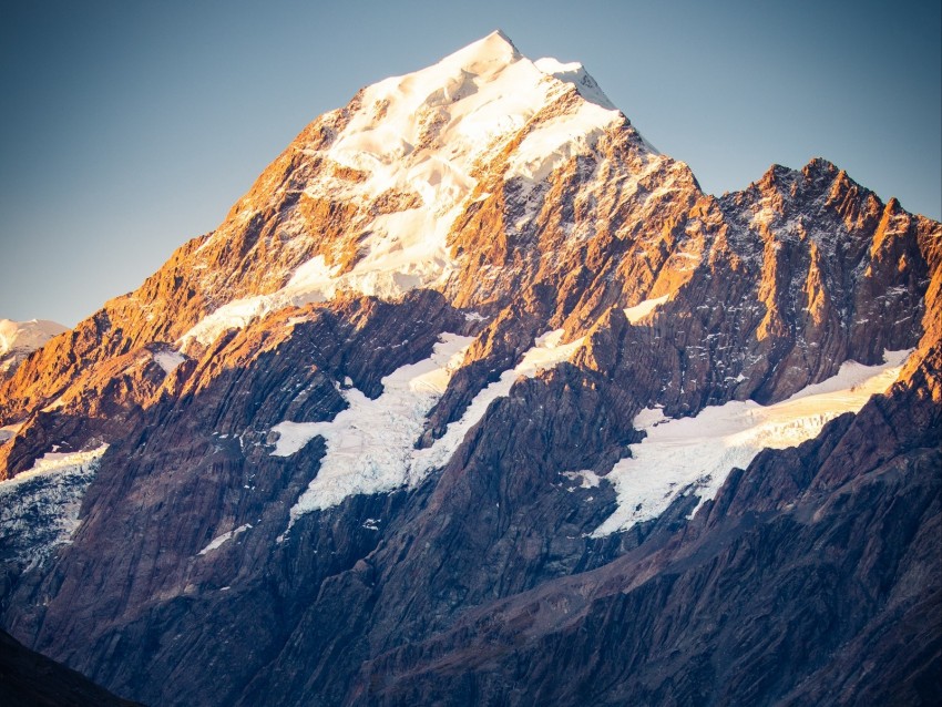 Mountain Peak Snow Mountain Range Slope Background