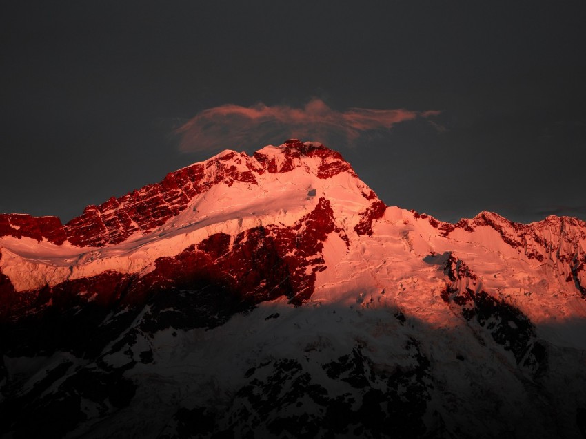 mountain, peak, snowy, new zealand