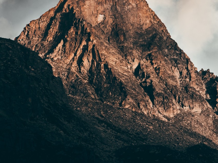 mountain, sunset, piedmont, italy