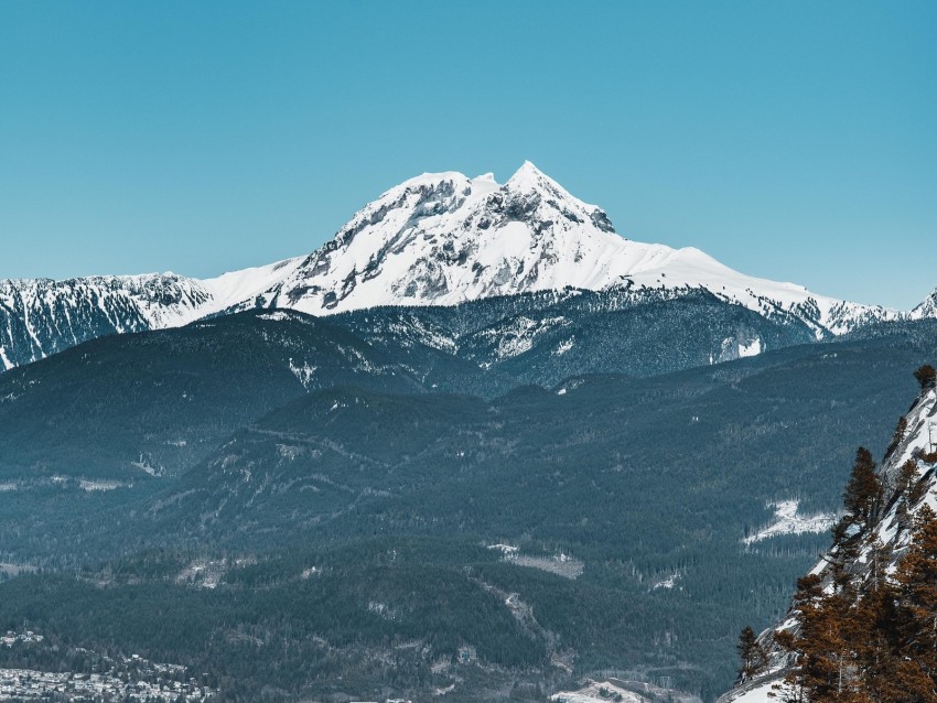 mountains, cliff, snow, snowy, peaks