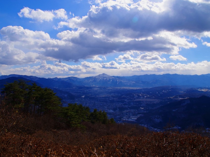 mountains, clouds, aerial view, fog, sky