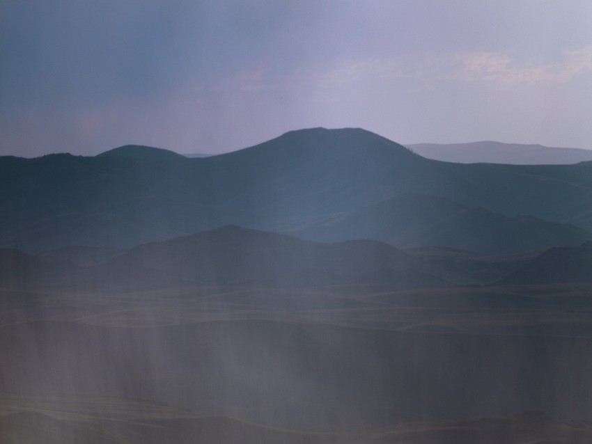 mountains, hills, fog, landscape, dark