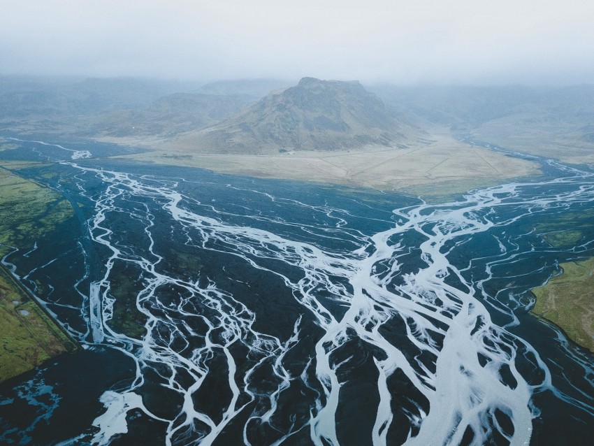 mountains, landscape, volcanic, winding, iceland