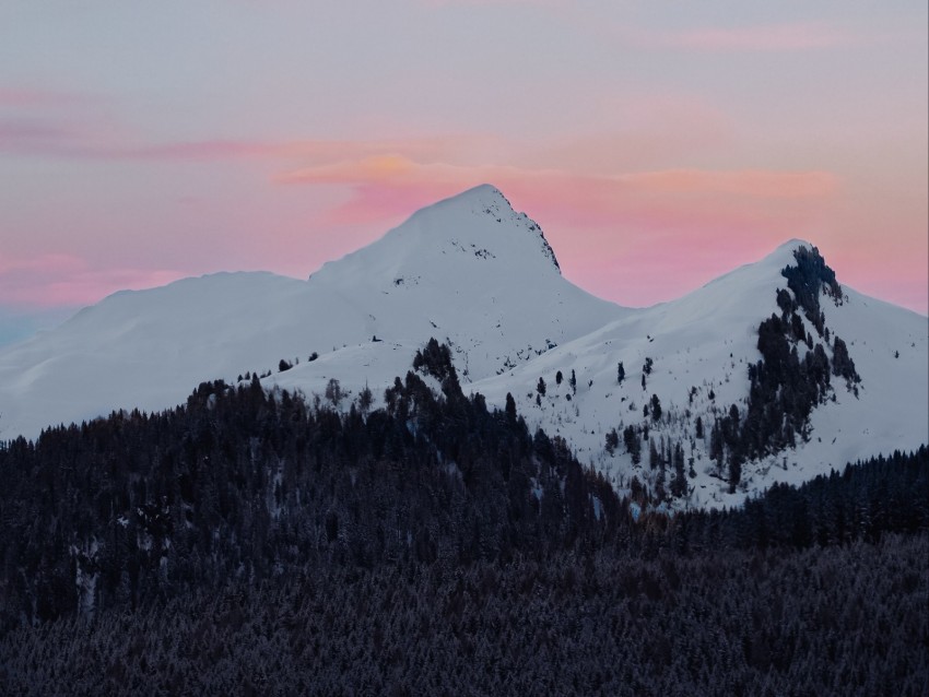 mountains, peak, snowy, mountain landscape, sky