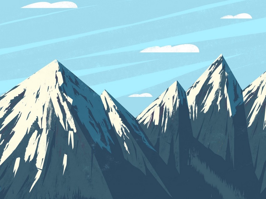 Mountains Peaks Landscape Art Background