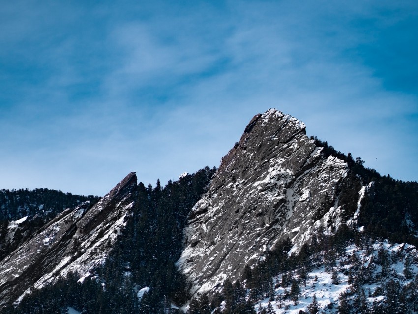 mountains, peaks, landscape, snow, slopes