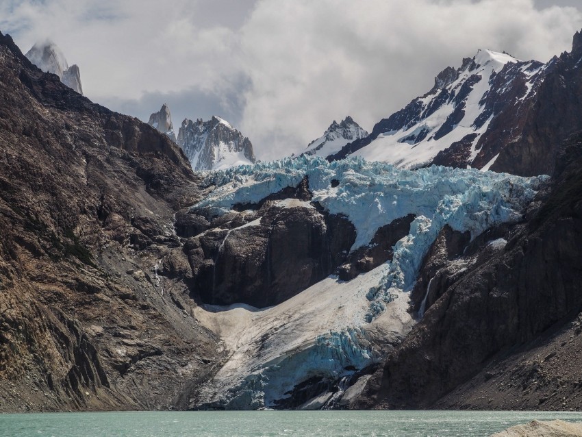 Mountains Peaks Rocky Rock Formation Clouds Background