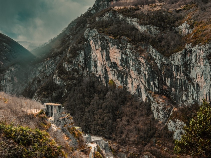 mountains, road, peaks, landscape, france