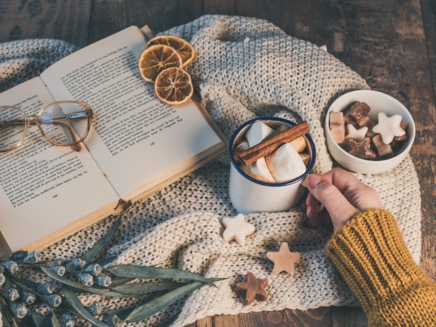 mug, drink, marshmallows, cinnamon, sweets