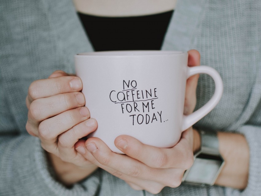 mug, inscription, hands, coffee