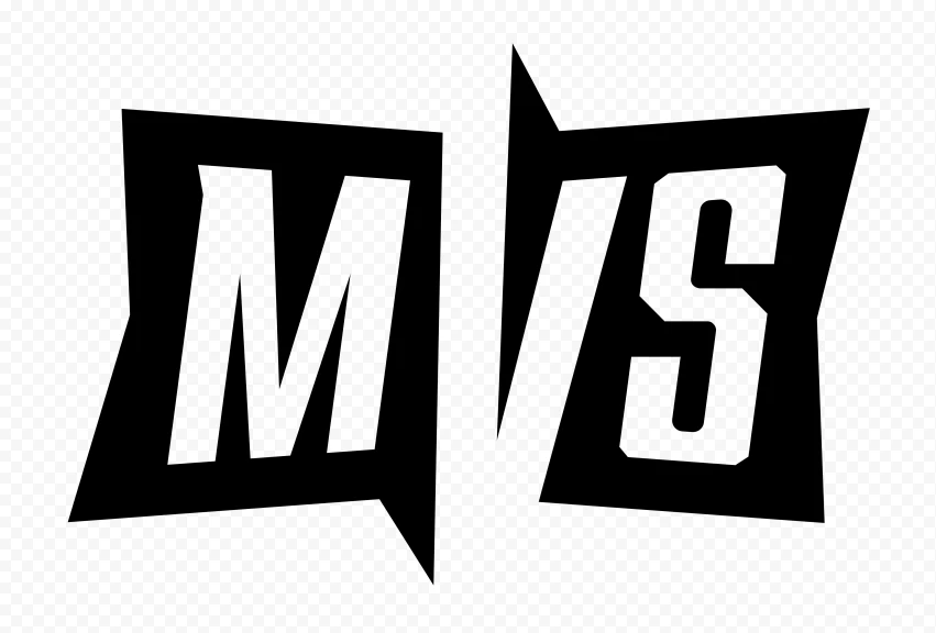 Multiversus Game Iconic Black Sign Symbol Logo PNG Transparent Background