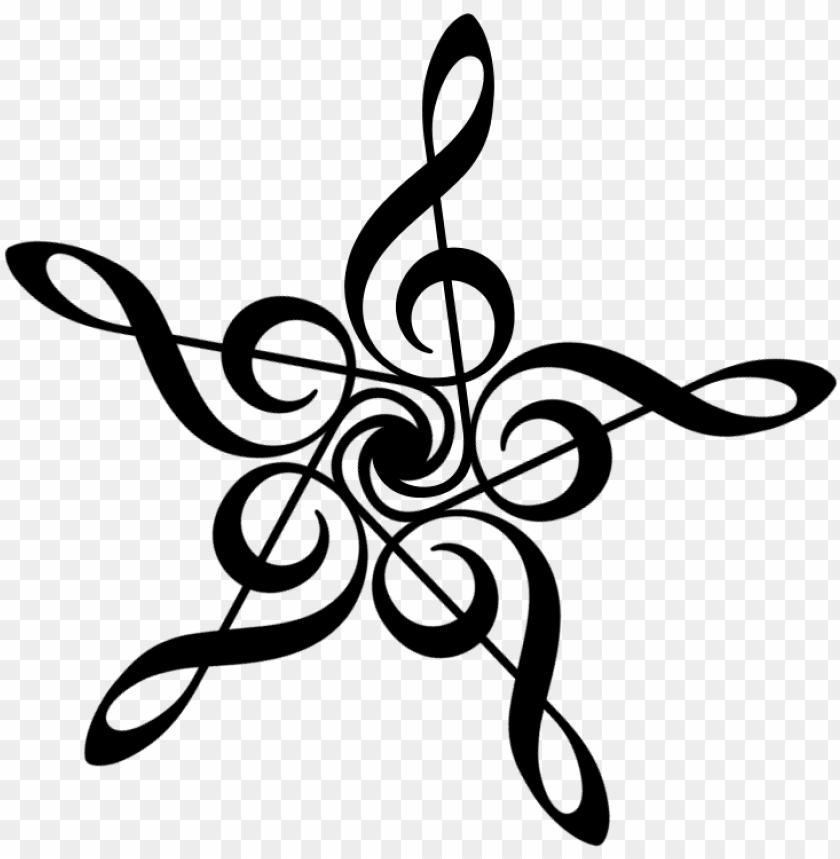 miscellaneous, tattoos, music notes flower tattoo, 