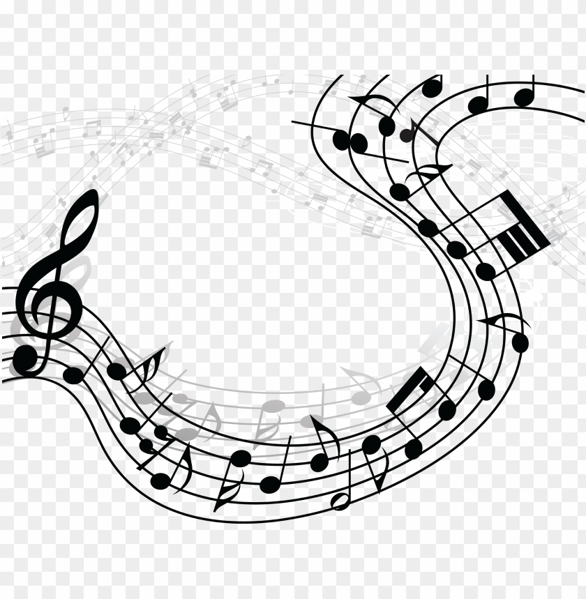 music notes, musical symbols, treble clef, rhythm patterns, sound wave design, melody lines, black and white music