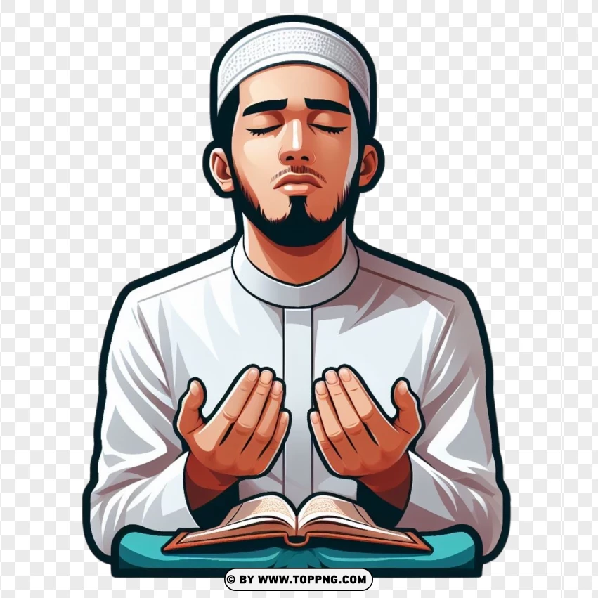 Muslims Praying And Sincere Supplication PNG Transparent Background