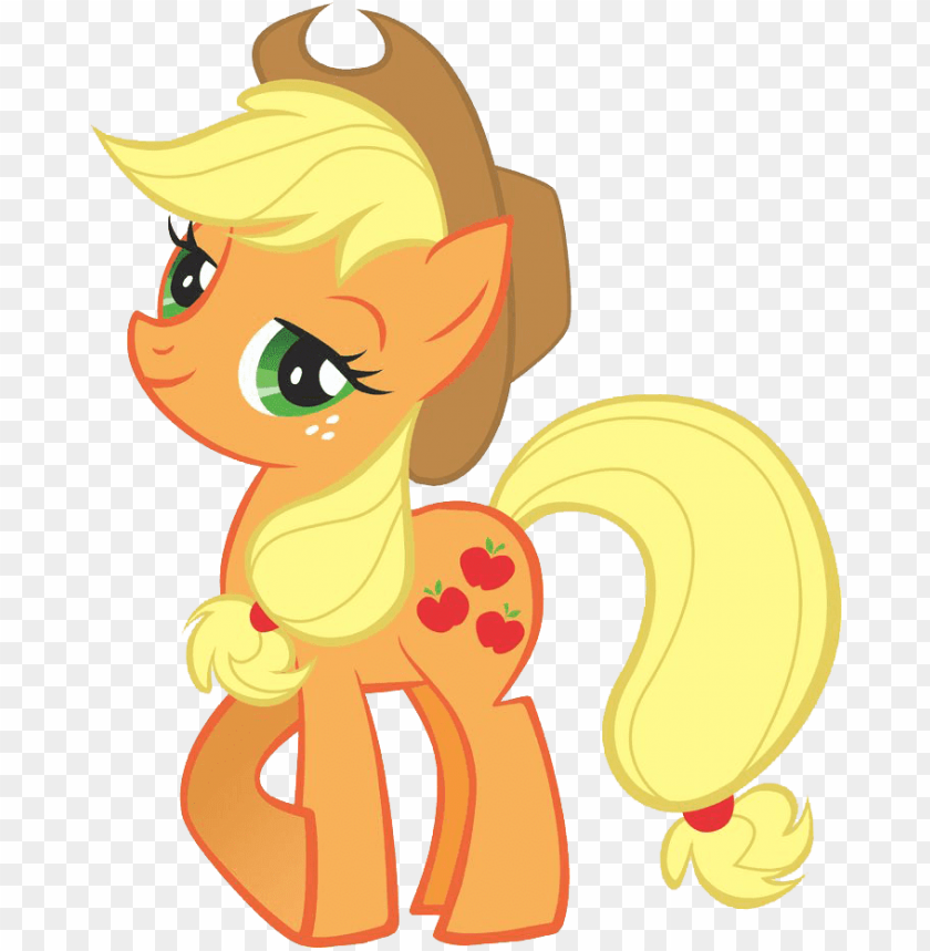 pony, cartoon character, apple, farm animal, equine, animated character, yellow hair