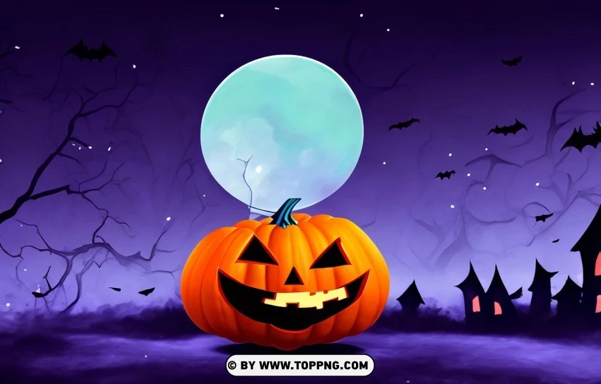 Mysterious Halloween Night Environment Vector PNG Transparent Background