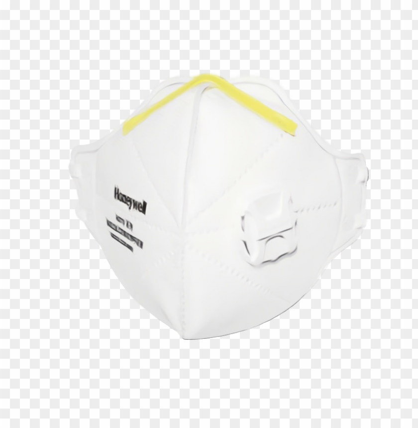 N95 Doctor Mask White Yellow PNG Transparent Background