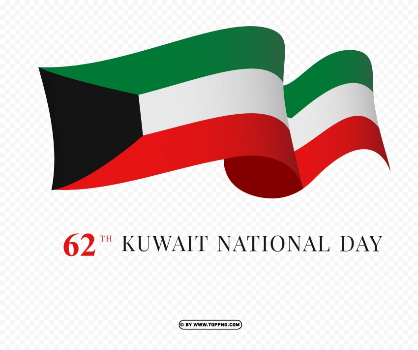 National Day Of Kuwait 62 Minimal Design PNG Transparent Background