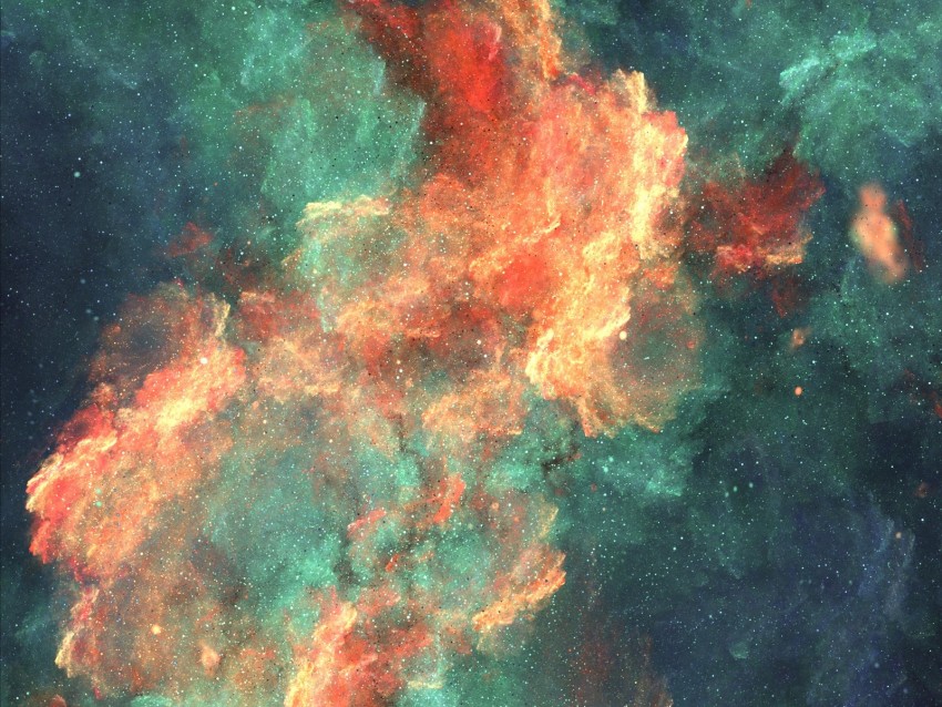 Nebula Cloud Colorful Fiery Sparks Abstraction Background