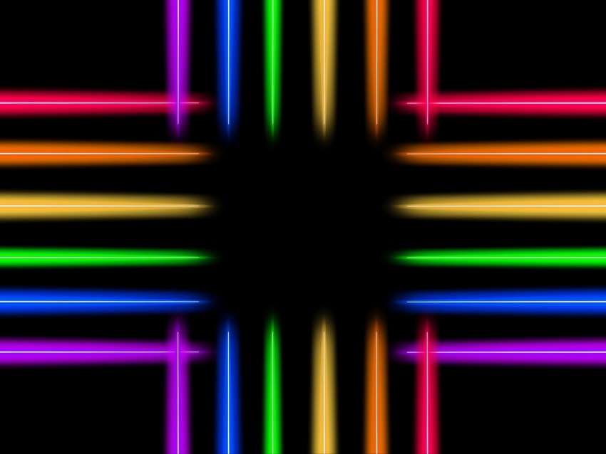 neon, line, glow, colorful, iridescent