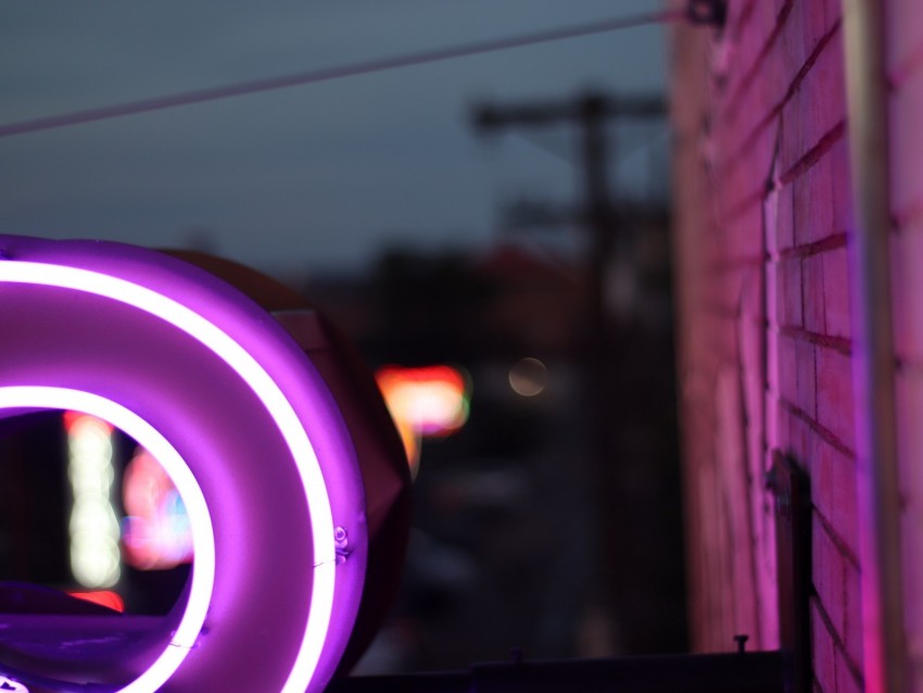 neon, purple, lilac, form, backlight