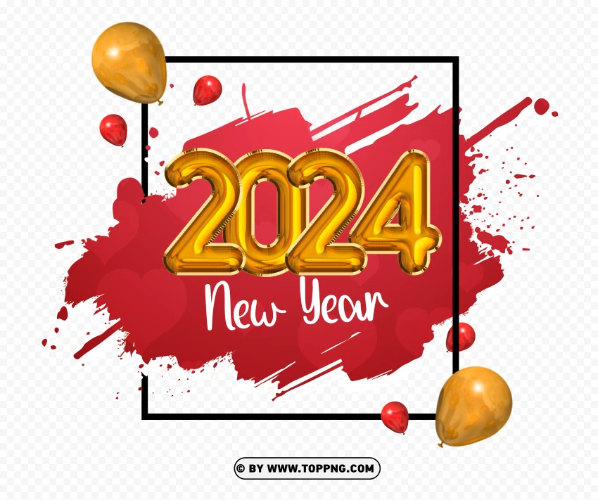 New Year 2024 Image Clear Free Download PNG Transparent Background