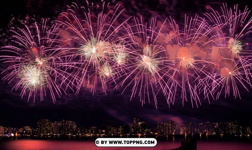 New Year Celebration With Fireworks Free Wallpaper Downloads PNG Transparent Background