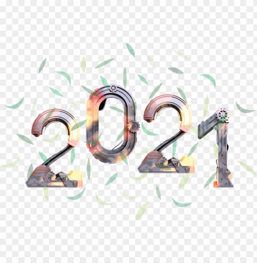 New Year Font Meter Design For Happy New Year 2021 For New Year PNG Transparent Background