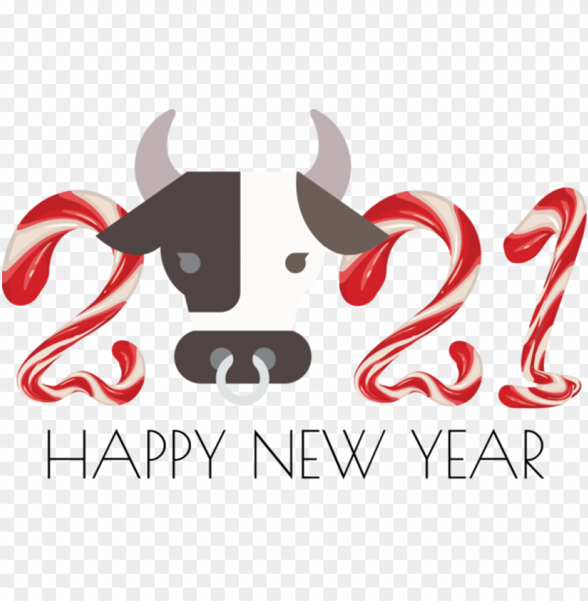 New Year Logo Design Calligraphy For Happy New Year 2021 For New Year PNG Transparent Background