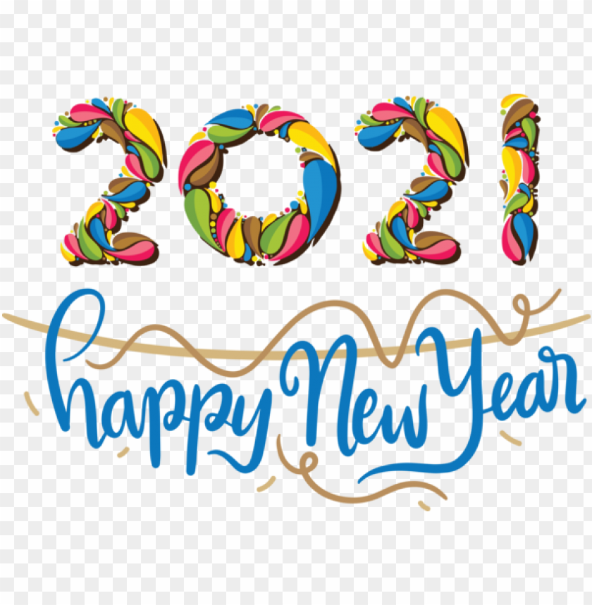 New Year Logo Line Meter For Happy New Year 2021 For New Year PNG Transparent Background