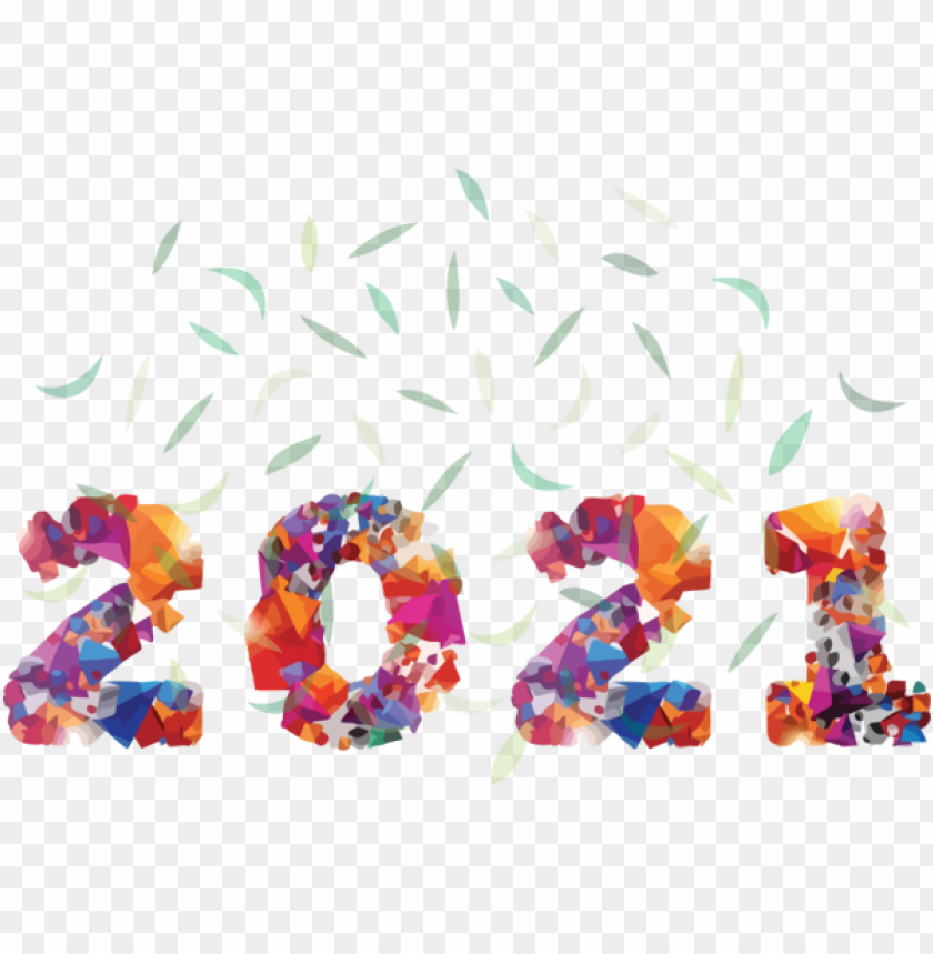 New Year Meter Font For Happy New Year 2021 For New Year PNG Transparent Background