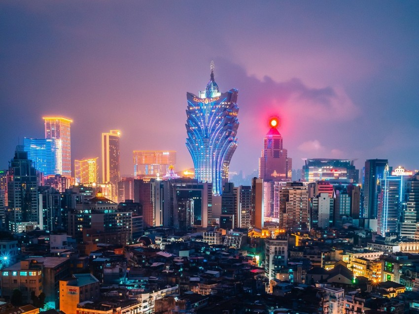 night city, aerial view, metropolis, buildings, architecture, lights